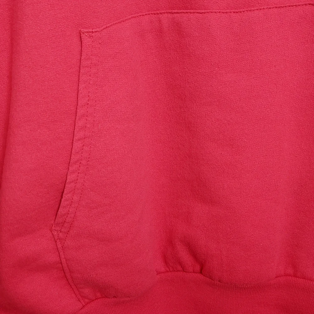 Disney Adult Size Large Hoodie Pullover Red 2010 Goofy Mickey Donald Pluto FLAW - Picture 3 of 10